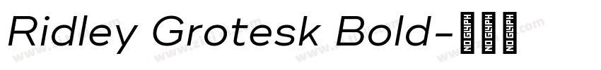 Ridley Grotesk Bold字体转换